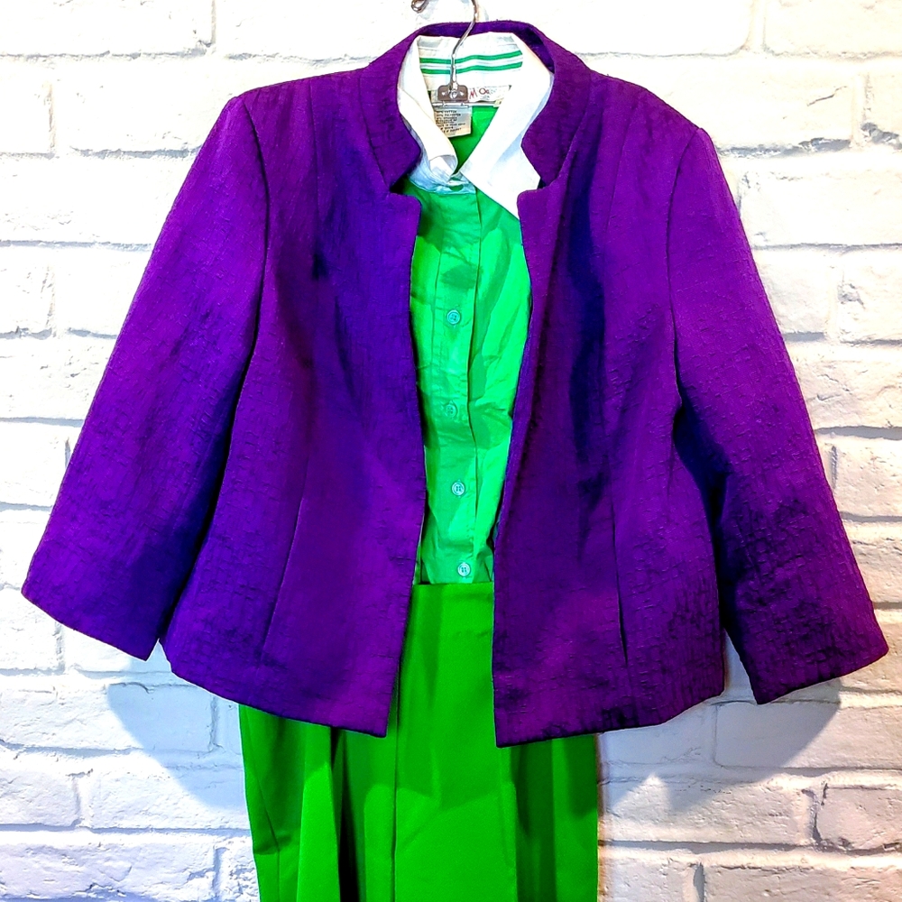 Vintage Lady Joker Halloween costume, small